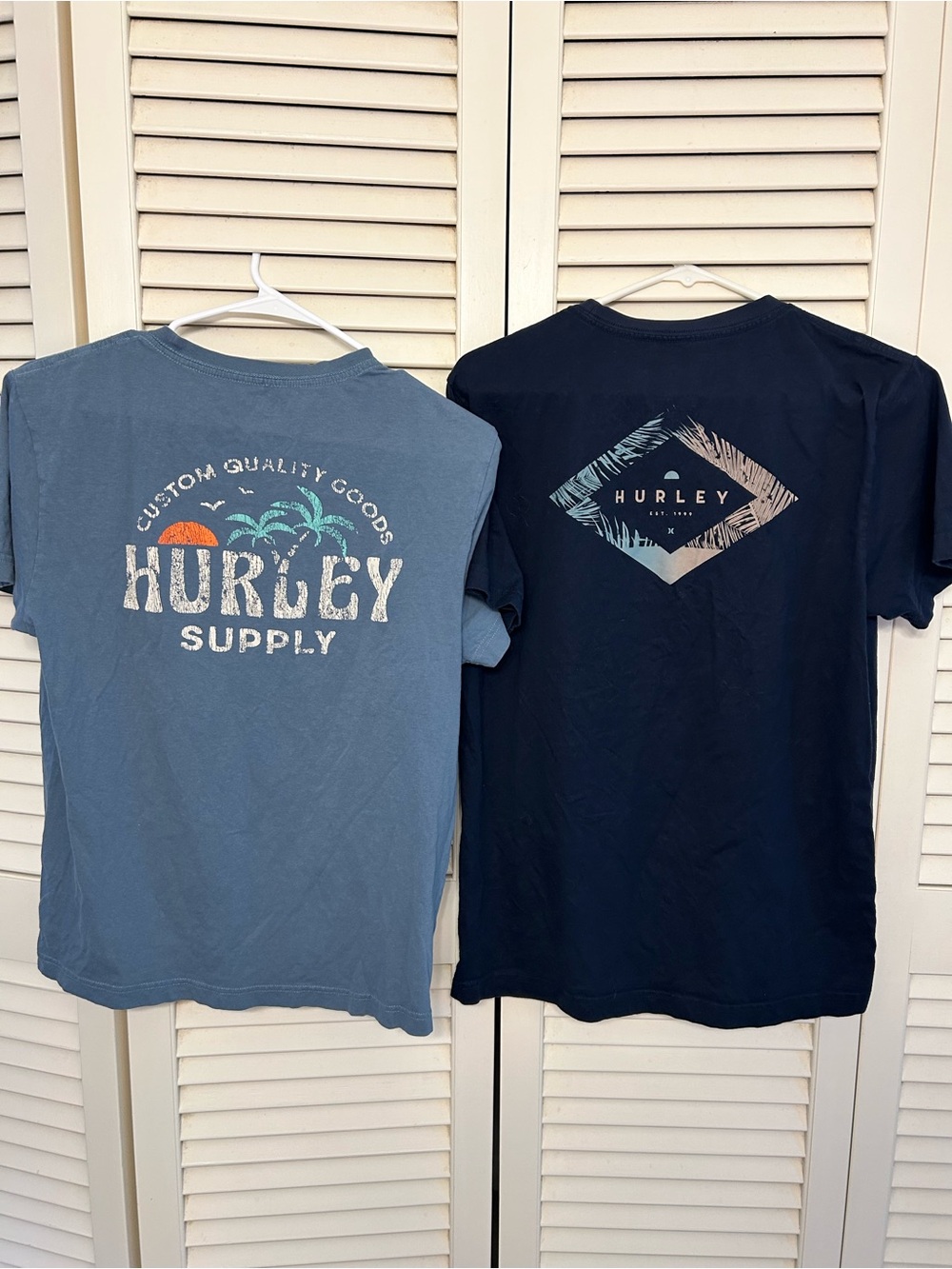 Hurley Twin Graphic Tees - Slate Blue & Navy🚨